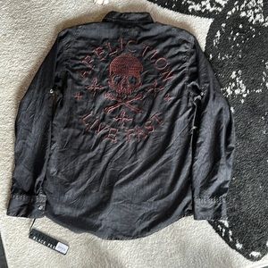 Men’s affliction button down size large